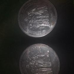 2 pieces 50f argent de 1974 et 1976