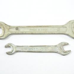 Deux clés plates Russes vintage, MADE IN USSR 19 / 22  11/13 Lada Niva UAZ Moskvitch URSS