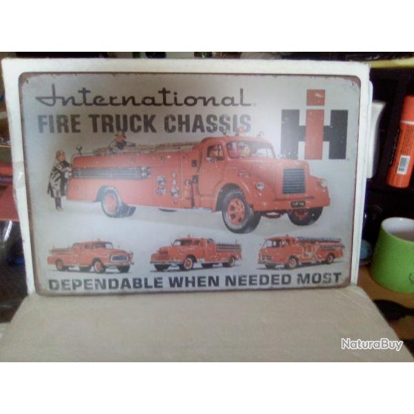 plaque style vintage FIRE TRUCK CHASSIS