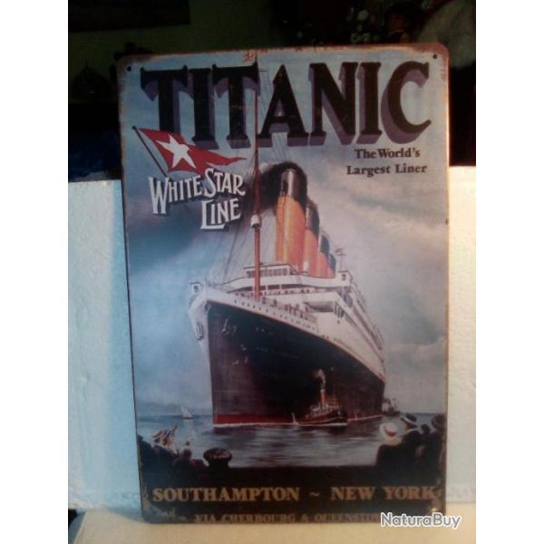 PLAQUE STYLE VINTAGE  "" TITANIC """