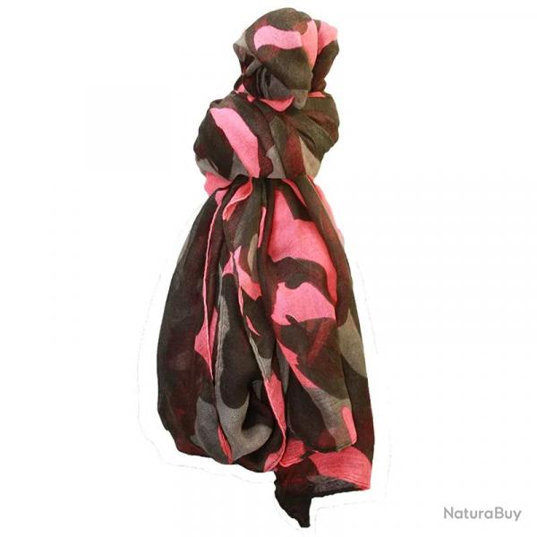 Chche Justeen Scarf Stagunt Camo Militaire Rose
