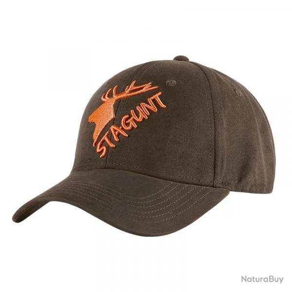Casquette Peisey Stagunt Marron Logo Orange
