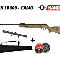 Pack Carabine à plombs Kandar LB 600 Camo cal 4.5mm+boîte de plombs+housse+LUNETTE 4X20+ 10 cibles