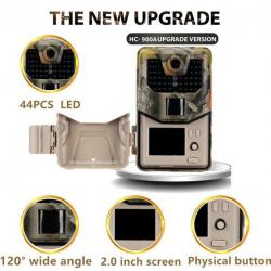 Caméra de Chasse Surveillance Sans Fil Vision Nocturne Infrarouge 36MP 2.7K IP65 Camping