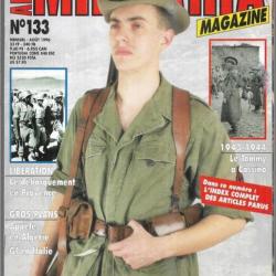 Militaria magazine 133, épuisé éditeur , index, l'am daimler , débarquement de provence, cassino