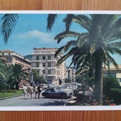 Carte postale Finale Ligure Italie Hotel Boncardo Fiat 8V
