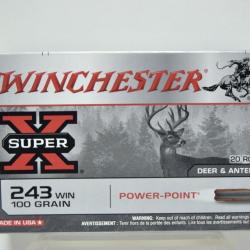 Winchester 243 Win Super X 100G x1 boite