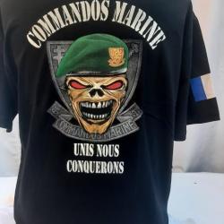 T-Shirt Commando Marine  " Unis nous conquérons "