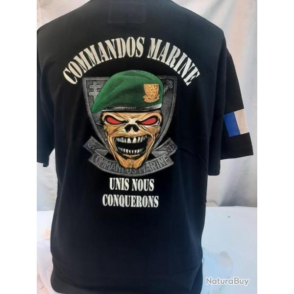 T-Shirt Commando Marine  " Unis nous conqurons "