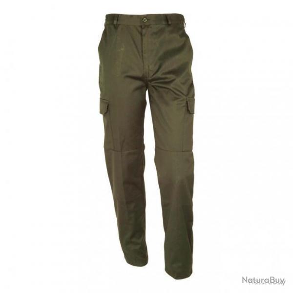 Pantalon polycoton Basic kaki Taille