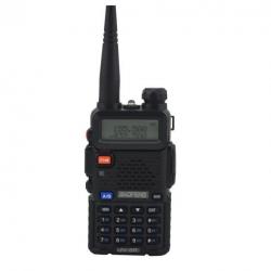 Baofeng Talkie Walkie UV-5R Noir Radio Bidirectionnelle Dual Bande VHF,UHF FM Portable + Oreillette