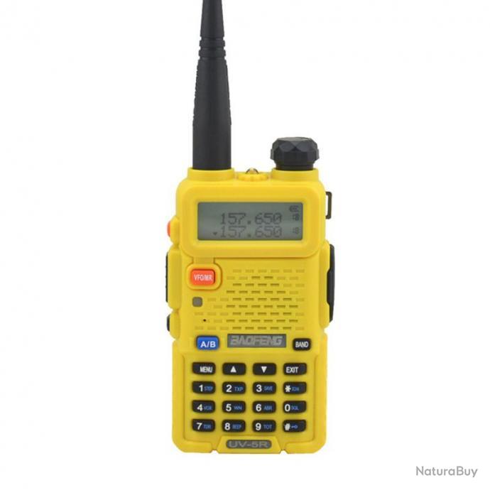 Baofeng Talkie Walkie Jaune UV-5R Radio Bidirectionnelle Dual Bande VHF,UHF  FM Portable + Oreillette - Talkies walkies (9238839)