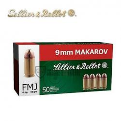 50 Munitions S&B cal 9mm Makarov 95gr FMJ