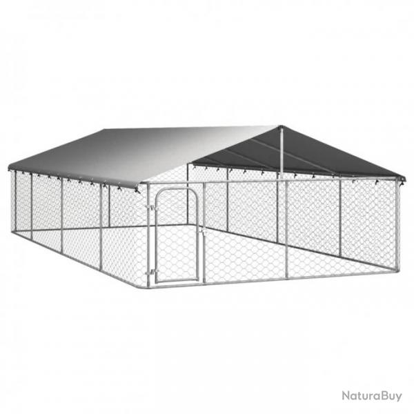 Chenil d'extrieur avec toit pour chiens 600x300x150 cm