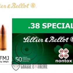 50 Munitions S&B Nontox cal 38 Special 158gr TFMJ