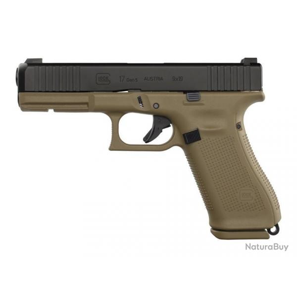 Glock 17 Gen5 FRCoyote 9x19 NEUF "ARMEE FRANCAISE" avec CHARGEUR SUPLEMENTAIRE Canon Qualit Match F