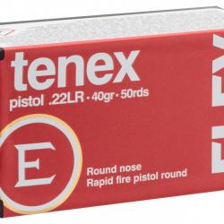ELEY Tenex Pistol 40gr Cal .22LR - Lot de 500 munitions