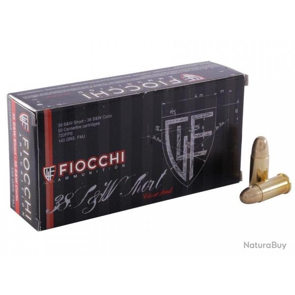 Balles Fiocchi short LRN TFL 145gr Cal .38 S&W - Lot de 100