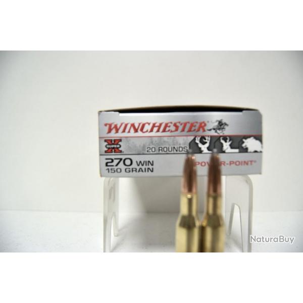 Munition Winchester Super X 270 Win x10 boite