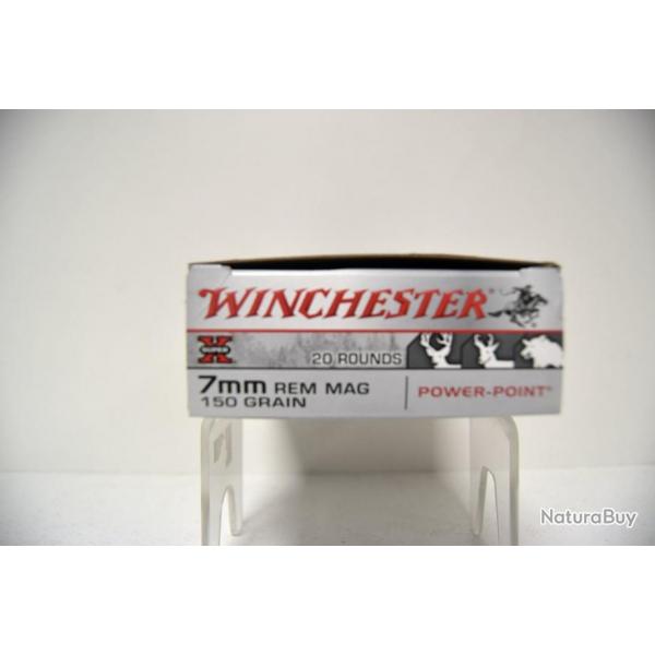 Munition Winchester Super X 7mm REM MAG x5 boite