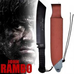 Couteau Machette tactique de Survie Rambo First Blood Part 4 / 5 + Etui Cuir