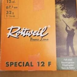 Cartouches Rottweil Special 12 F cal. 12/67,5 N°7 DESTOCKAGE!!!