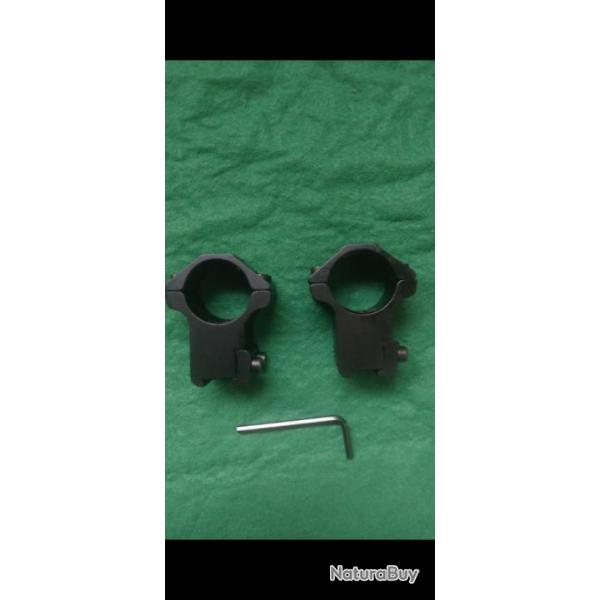 Paire de collier de montage rail de 11mm, corps de 25,4mm