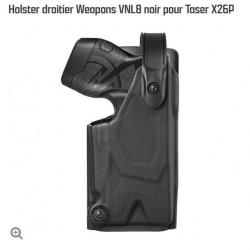 Holster droitier Weapons VNL8 noir pour Taser X26P