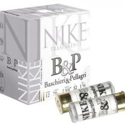 Cartouche B&P Nike Transparente plomb n°9 - Cal. 12 x1 boite