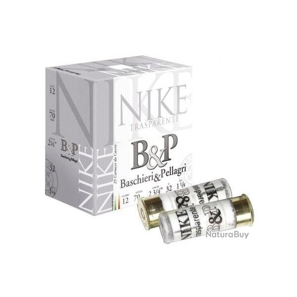 Cartouche B&P Nike Transparente plomb n9 - Cal. 12 x1 boite