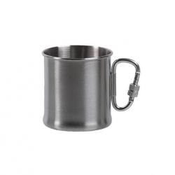 Tasse en acier inoxydable avec anse mousqueton Alu 250ml