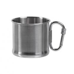 Tasse en acier inoxydable avec anse mousqueton Alu 500ml