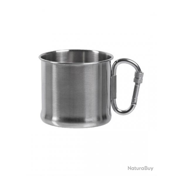 Tasse en acier inoxydable avec anse mousqueton Alu 500ml