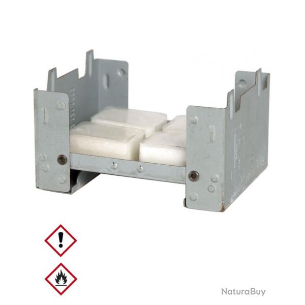 Rchaud pliable NATO avec combustible 10 x 8 x 6 cm