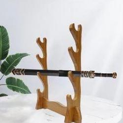 Présentoir  bois massif pour 4 pièces - épée - Affichage Horizontal pour Tanto Katana Wakizashi
