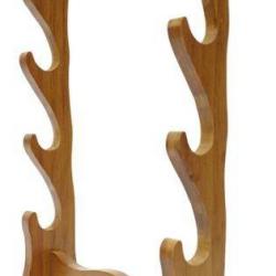Support présentoir  bois massif pour 4 pièces - Pour épée -  Tanto - Katana - Wakizashi