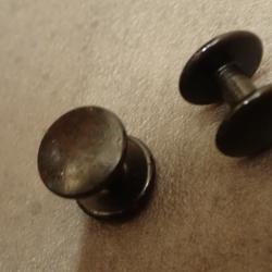 Lot de 2 Boutons / rivets de bretelle, sangle suisse