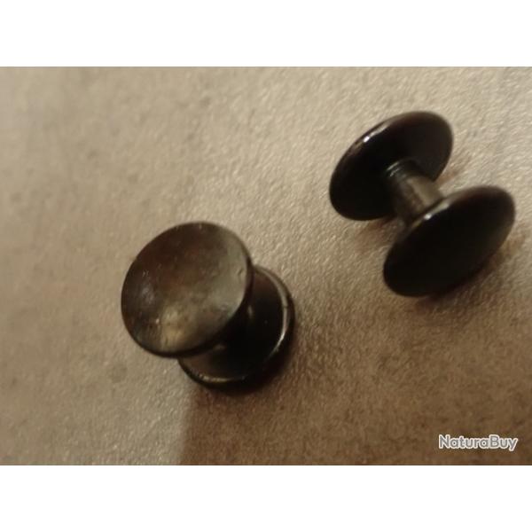 Lot de 2 Boutons / rivets de bretelle, sangle suisse