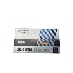 Munitions GGG cal.308win HPBT sierra matchking 155gr par 60