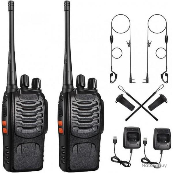 Talkies walkies - 446 MHz 16 canaux - Lot de 2 - LIVRAISON GRATUITE ET RAPIDE