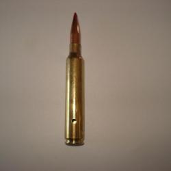 une cartouche de 300 remington ultra magnum neutralisée ogive ELDX de hornady pour collection