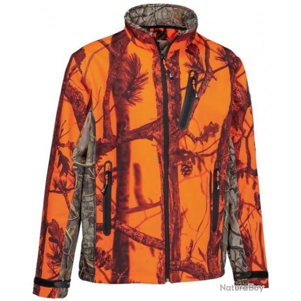 Veste softshell orange GhostCamo B&B PERCUSSION-L