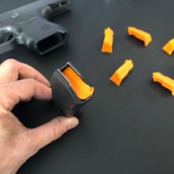 Vends planchette élévatrice tactique orange fluo pour glock en 9mm 17 19 26 34