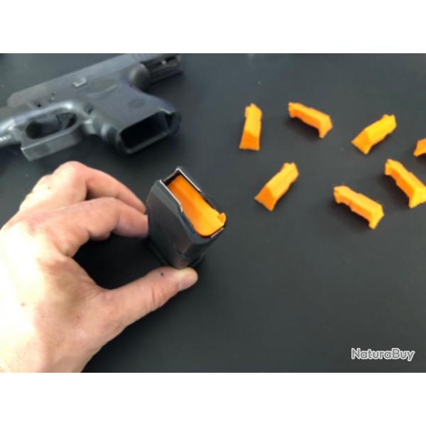 Vends planchette lvatrice tactique orange fluo pour glock en 9mm 17 19 26 34