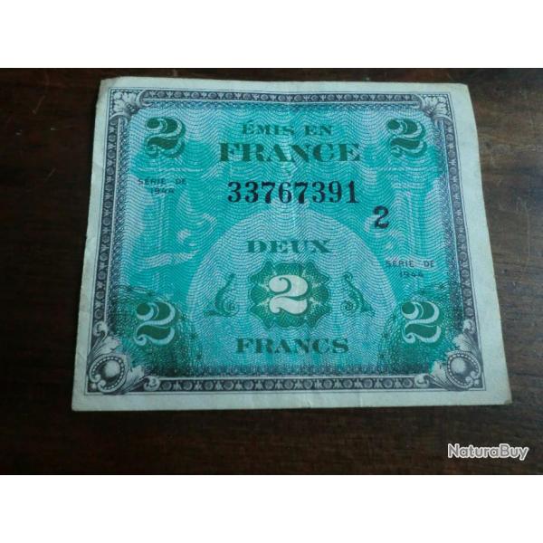 France 2 Francs Impr. amricaine (drapeau) - 1944 Srie 2 / REF 33767391
