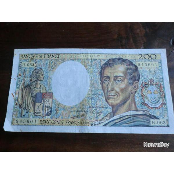Billet 200 francs Montesquieu 1989 FRANCE H.063