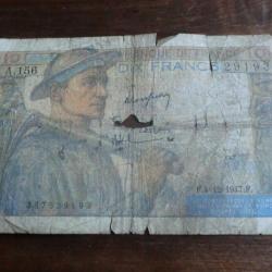 billet 10 franc MINEUR   4  12   1947    /   A 156
