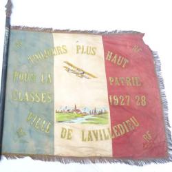 071) lot drapeau aviation 1927 / 1928  LAVILLEDIEU