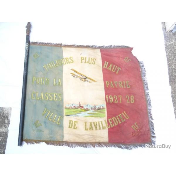 071) lot drapeau aviation 1927 / 1928  LAVILLEDIEU