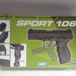 8348 PISTOLET AIRSOFT ASG SPORT 106 CAL6MM 1,3JOULES CO2 NEUF